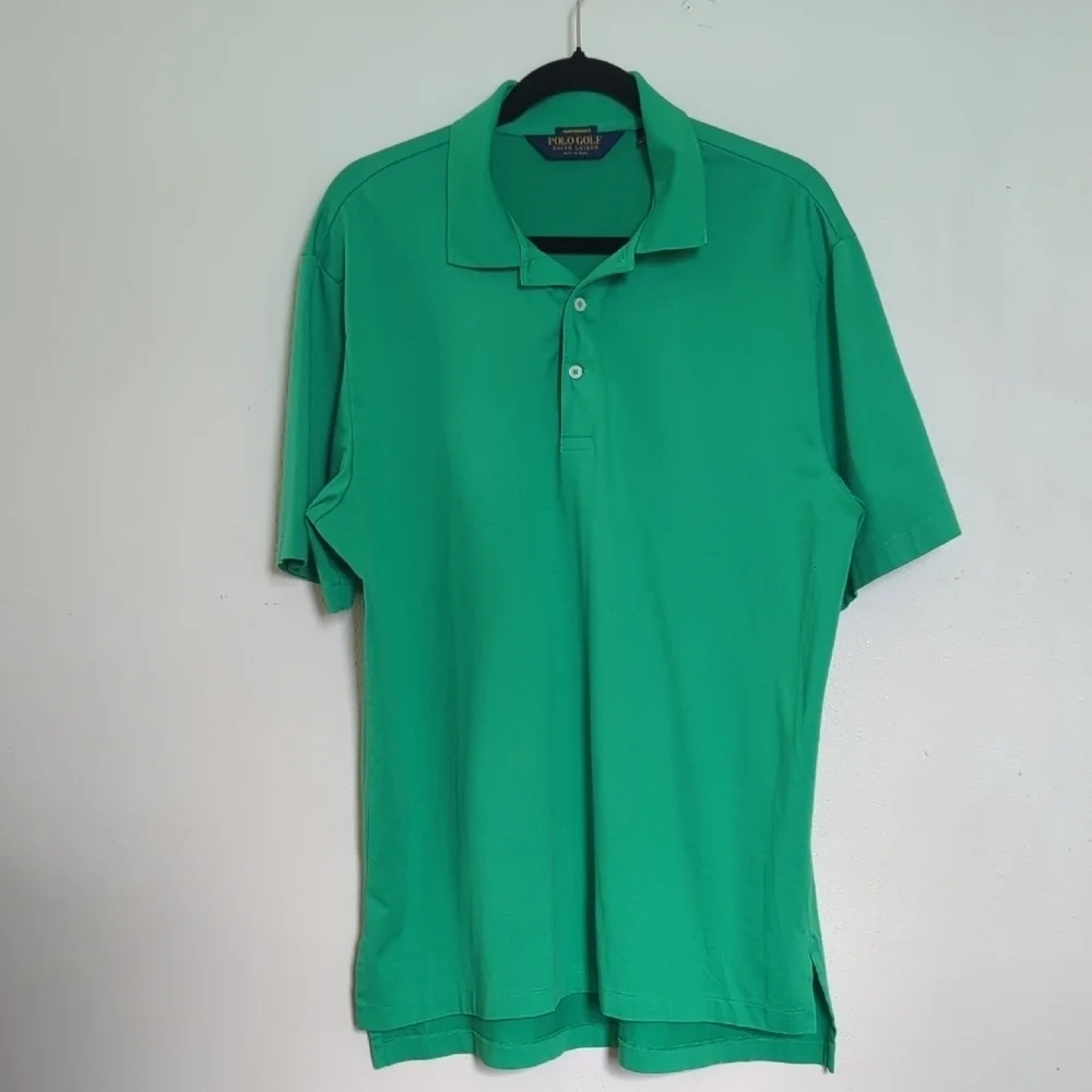 Polo Golf Ralph Lauren green performance polo shirt pima cotton men's size L
